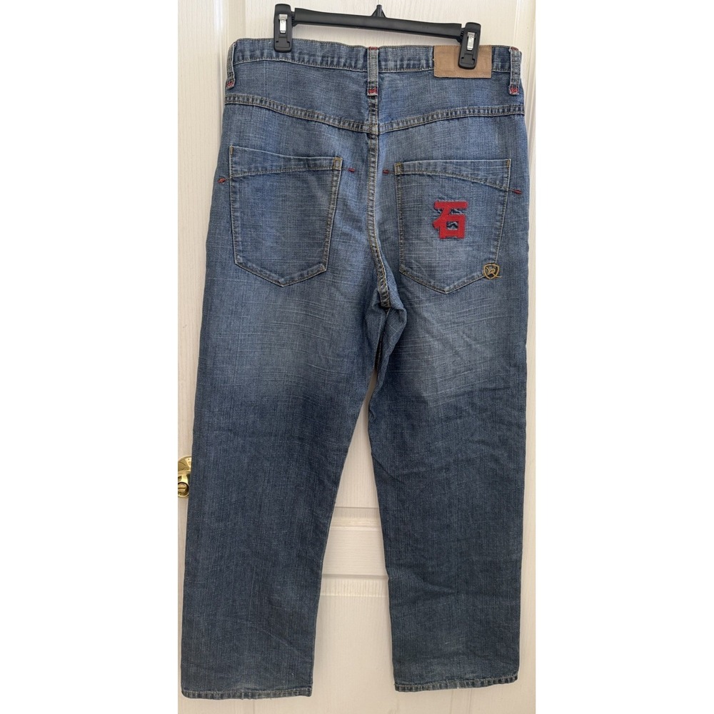 Rocawear Men's Jeans Size 36 VTG Y2K Baggy Denim Hip Hop Streetwear Embroidered
